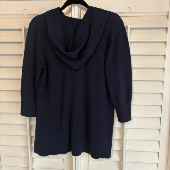 Naturals D & Co Navy Hooded Top Size Medium - Picture 2 of 7